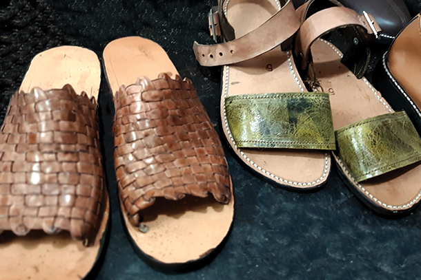 Custom, hand-crafted leather sandals